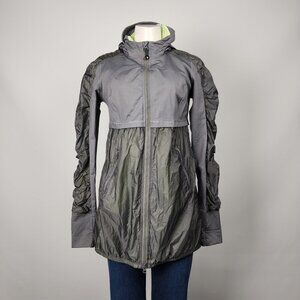 Lululemon Grey & Green Nylon Running Jacket Size S